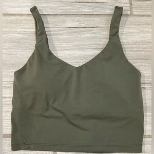 Olive Green Sports Bra